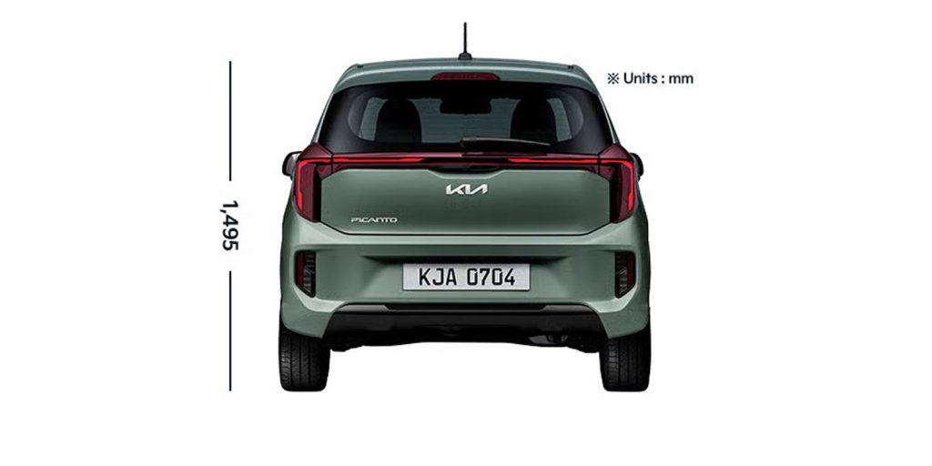 2024 Kia Picanto Rear Elevation