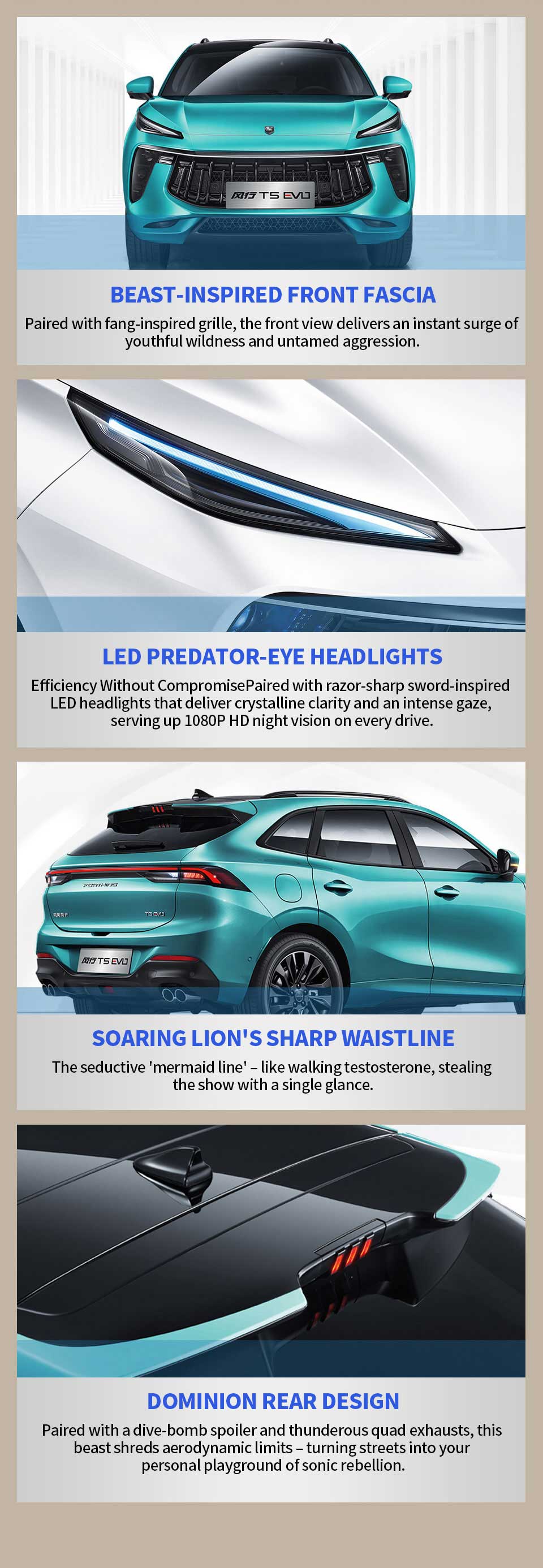 exterior detail of 2025 Dongfeng Forthing T5 EVO Luxury Edition