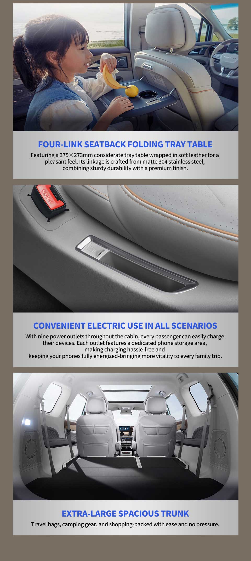 rear space of 2025 Dongfeng Forthing U-Tour MPV