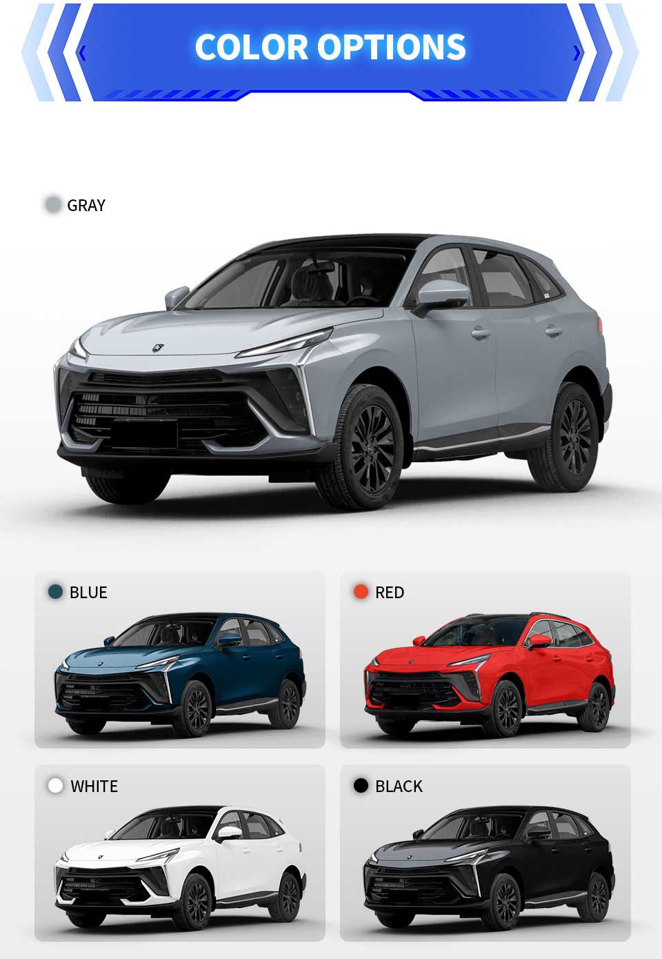 colors of Dongfeng Forthing T5 HEV SUV