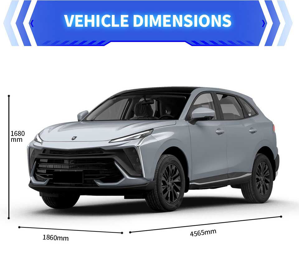 dimensions of Dongfeng Forthing T5 HEV SUV