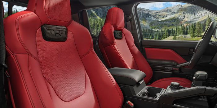 2025 Toyota Tacoma TRD Pro Red Interior