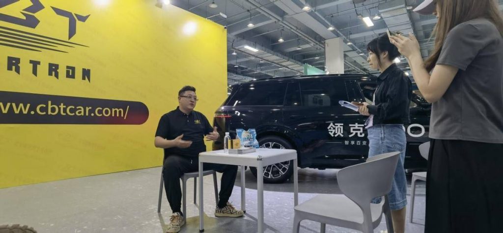 CBT Co-founder Cao Wei being interviewed by local media