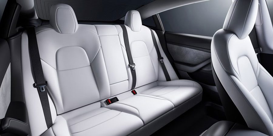 2022 tesla model 3 interior rear seats