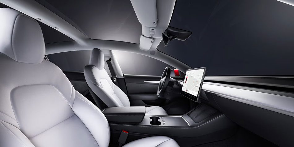 2022 tesla model 3 interior