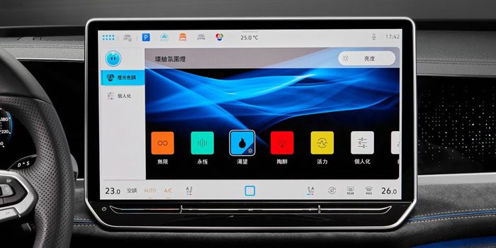 2025 VW Passat center console screen