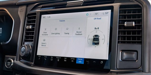2026 Ford F-150 pickup with 12-inch center display screen