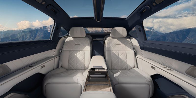 NIO ET9 rear-row first-class aviation-inspired executive seats