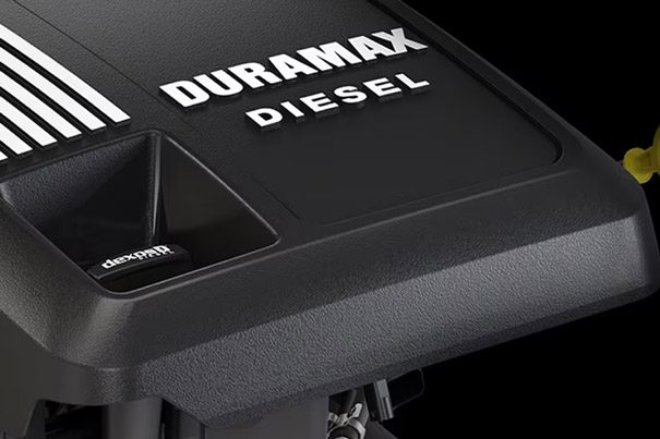 Front view of the Duramax Diesel Engine of the 2026 Chevrolet Silverado LD
