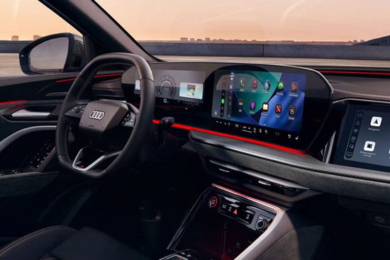 Close-up of the center console of the 2026 Audi SQ5
