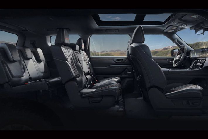 2026 Nissan Armada NISMO interior showing the 8-seat interior