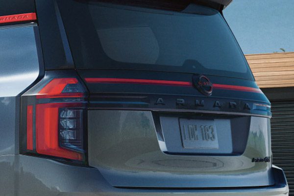 2026 Nissan Armada NISMO led taillight bar rear detail closeup