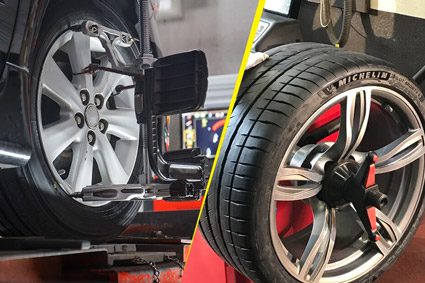 Car four-wheel alignment and dynamic balancing
