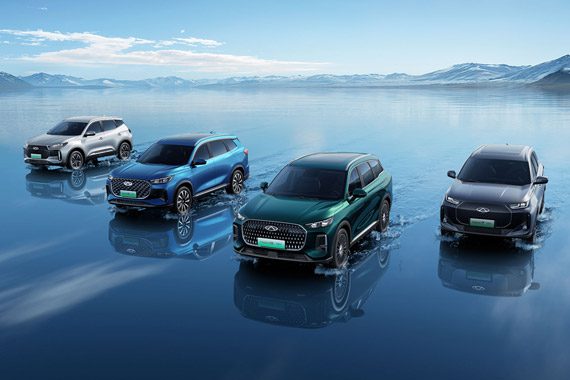 Chery's model lineup across different series