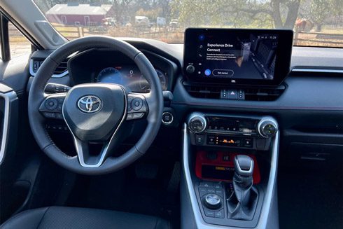 2023 Toyota RAV4 TRD Off-Road Steering Wheel and center console