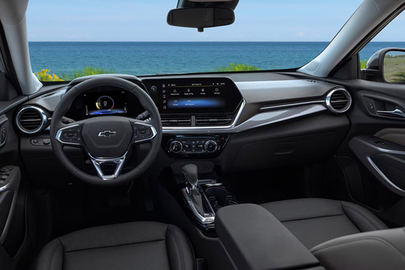 Dashboard and Steering Wheel Inside the 2026 Chevy Trax