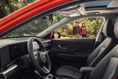 Front-seat space in the 2026 Hyundai Kona