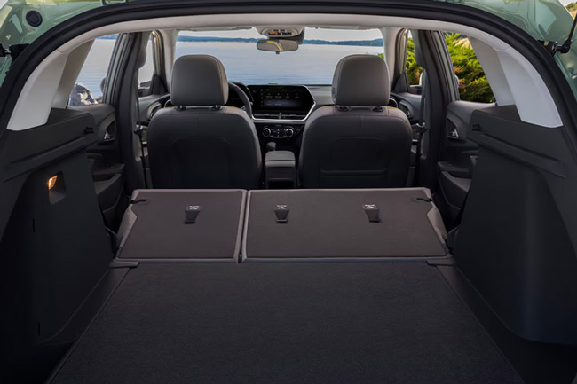 Second Row Folded Down in Trunk of the 2026 Chevy Trax
