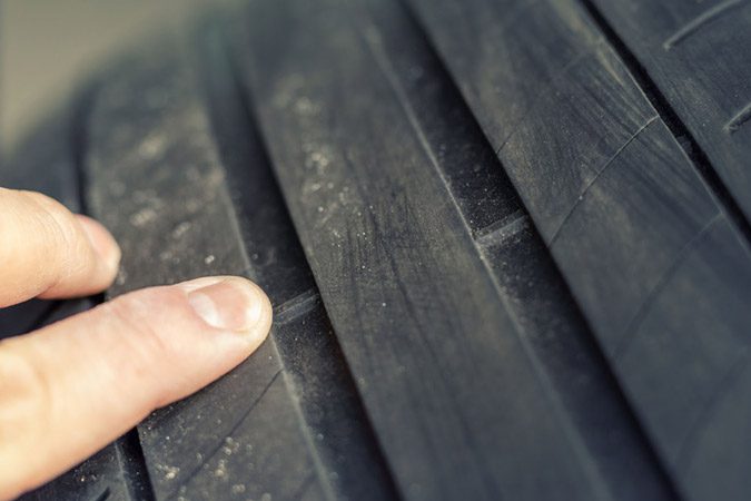 Tire wear indicator strip