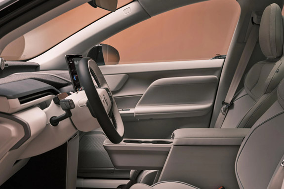 2027 Volvo EX60 front passenger space