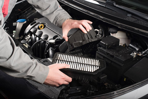 Car air filter replacement