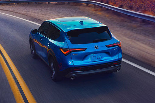 Rear three-quarter view of the 2026 Acura ADX