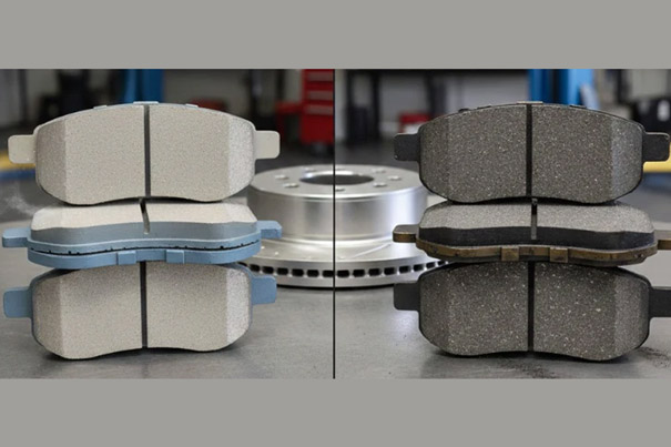 Semi-metallic brake pads vs NAO ceramic formula brake pads