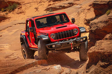 The 2026 Jeep Wrangler features the Rock-Trac® 4X4 system and a 4:1 low gear ratio