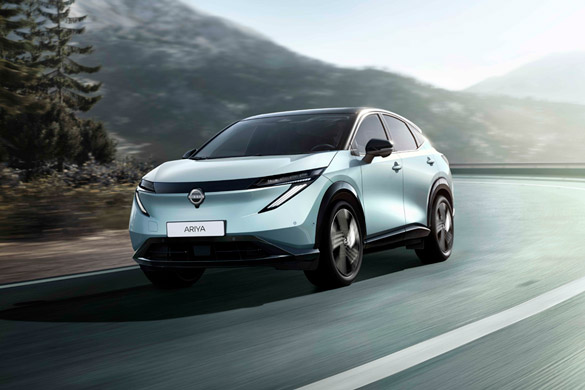 2026 Nissan Ariya at high speed