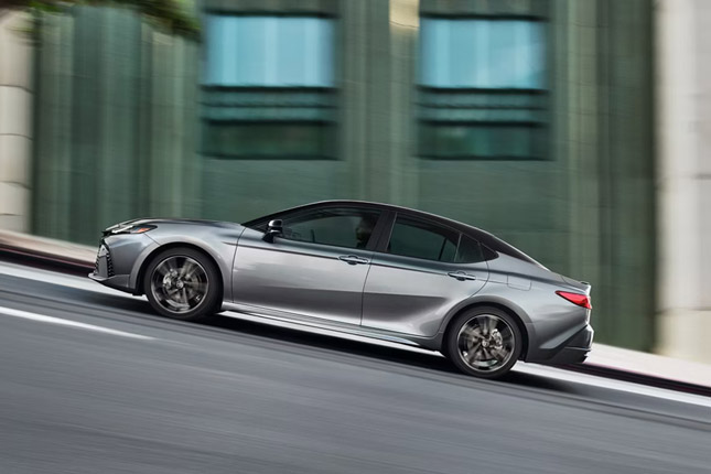 2026 Toyota Camry side view climbing a hill