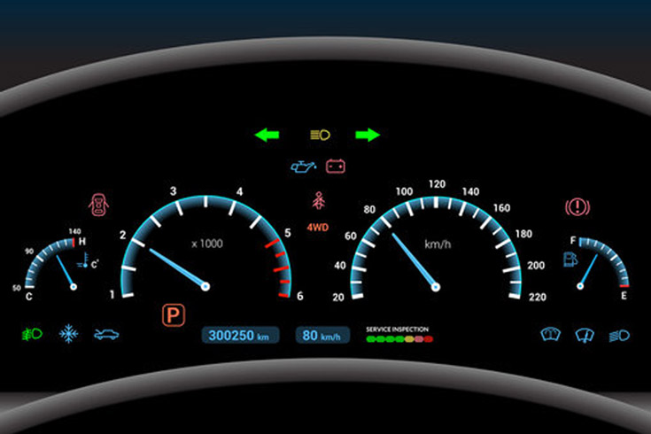 Close-up of a car dashboard