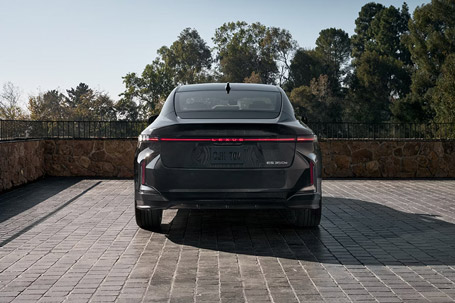 Rear view of the 2026 Lexus ES 350e Luxury