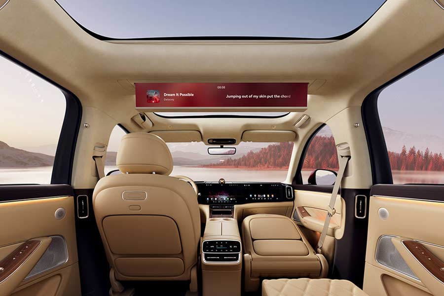 Interior view of the AITO M8
