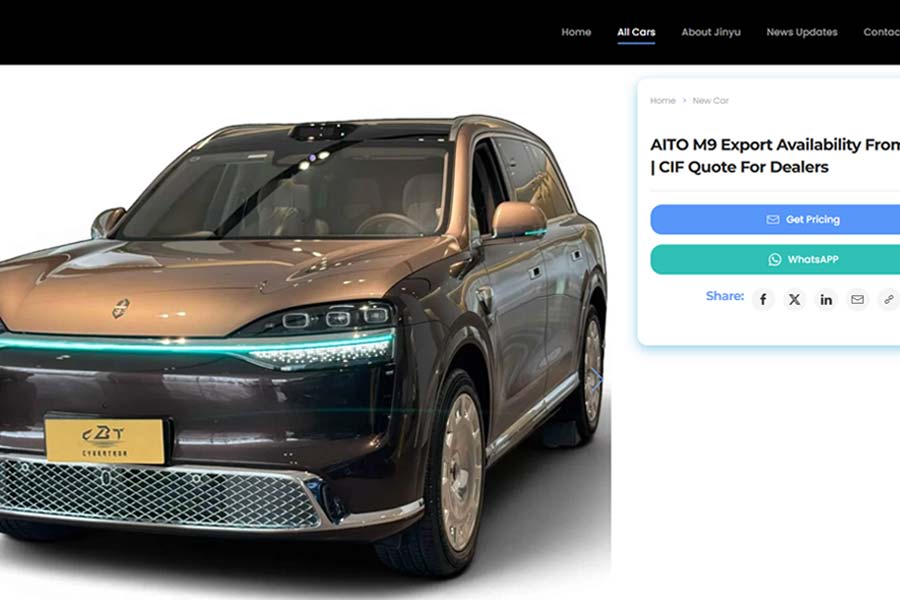 Jinyu High-End New Energy Vehicle Export AITO M9 Detail Page